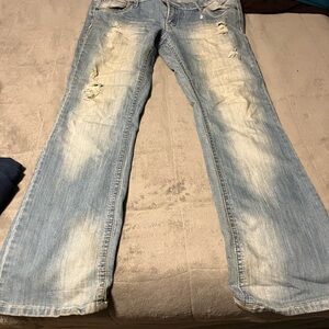 Distressed Light Wash Jeans